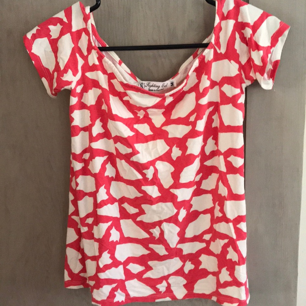 Fighting Eel off shoulder top